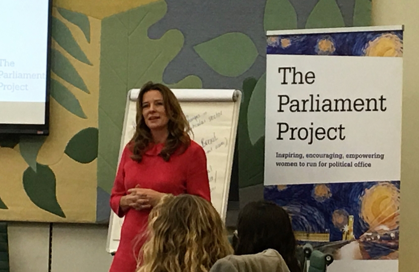 Gillian talking at Project Parliament