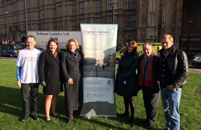 Gillian with other singing MPs