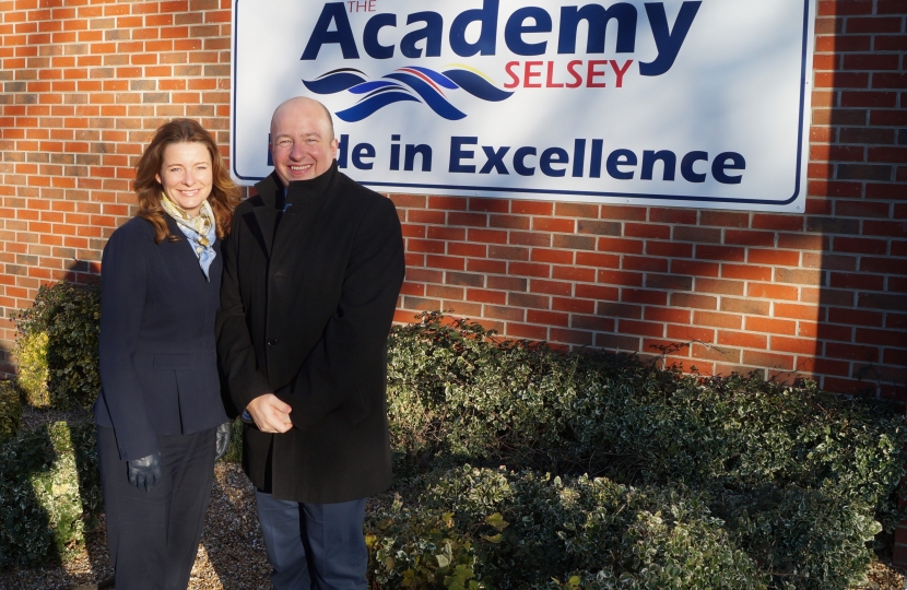 Gillian with HeadTeacher Tom Garfield