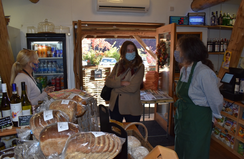 Gillian visiting the larder