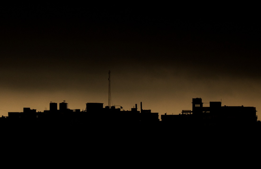 Cityscape with Light Pollution