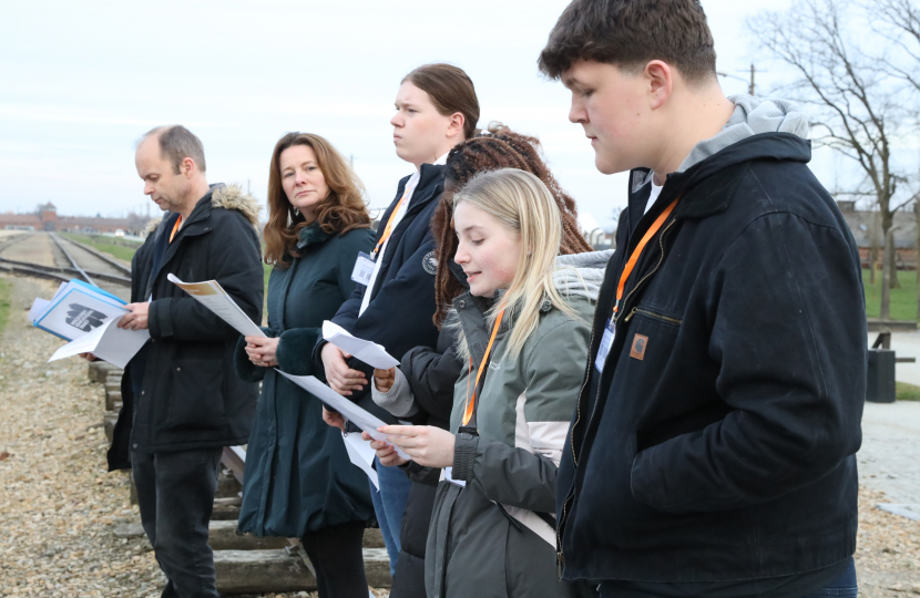 Gillian visited Auschwitz as part of campaign against antisemitism