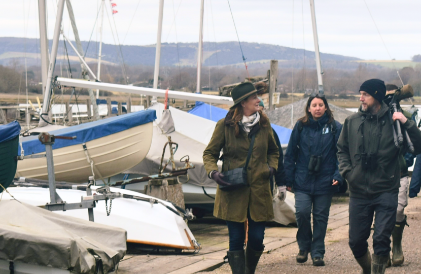 Gillian (left) and Chichester Harbour Conservancy team (right) at harbour