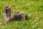 Walking Boots on Grass