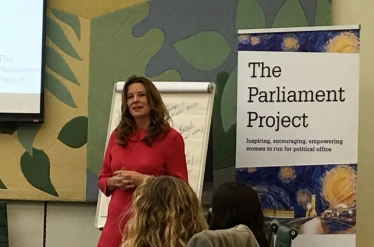 Gillian talking at Project Parliament