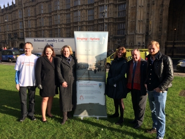 Gillian with other singing MPs