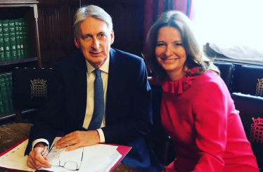 Gillian with Philip Hammond 