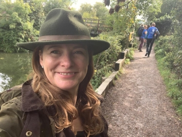 Gillian on hospice walk 