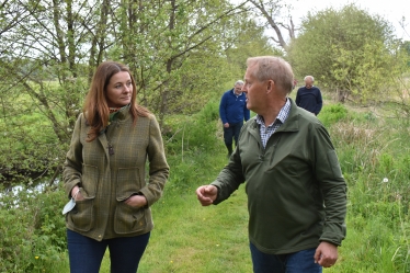 Gillian on a site visit 