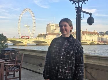 Freya Hutchins in Parliament 