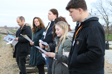 Gillian visited Auschwitz as part of campaign against antisemitism