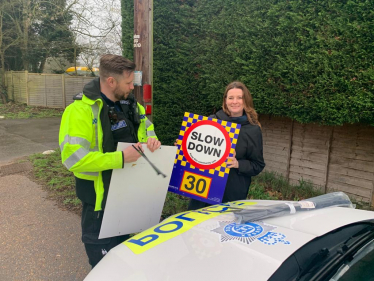 Gillian and a Police Officer 